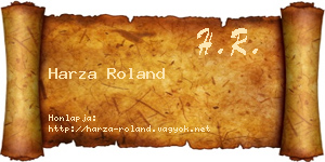 Harza Roland névjegykártya